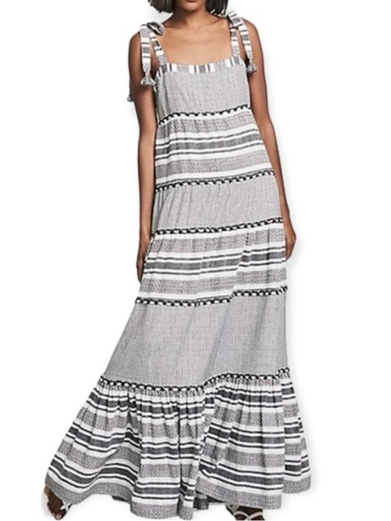 Veronica Beard Dresses & Skirts - Veronica Beard Quartz Black & White Tie-Shoulder Maxi Dress - Small